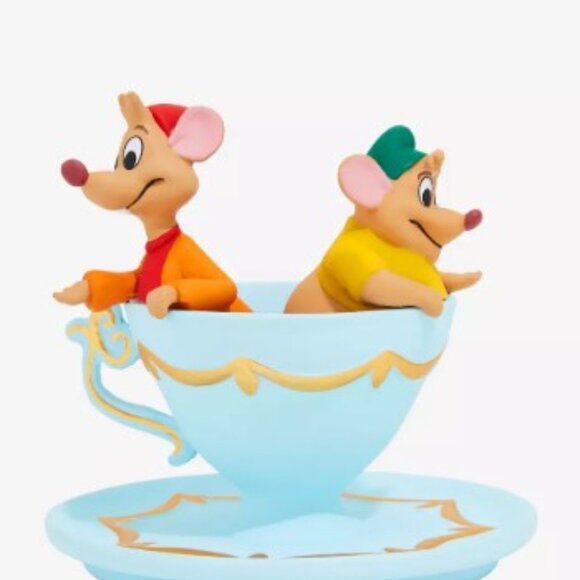Disney Cinderella mice Teacup Jewelry trinket tray Jaq & Gus - Picture 2 of 6